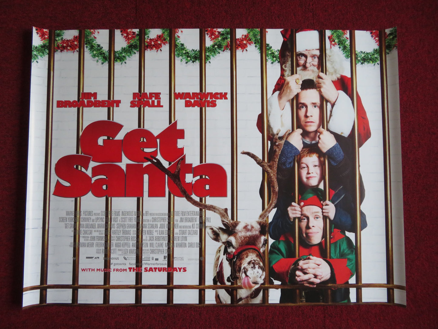 GET SANTA UK QUAD (30"x 40") ROLLED POSTER JIM BROADBENT RAFE SPALL 2014