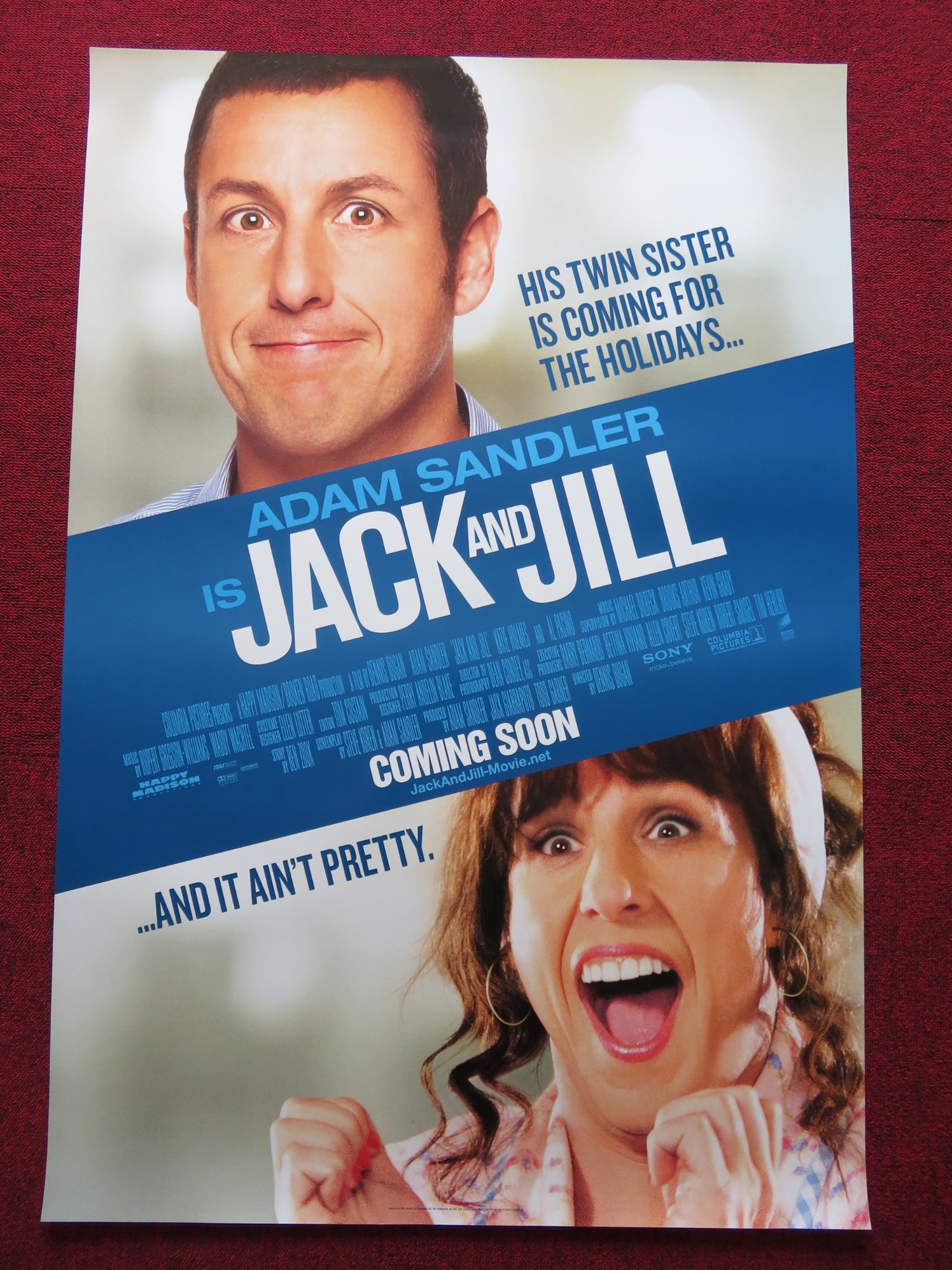 JACK AND JILL US ONE SHEET ROLLED POSTER ADAM SANDLER KATIE HOLMES 2011