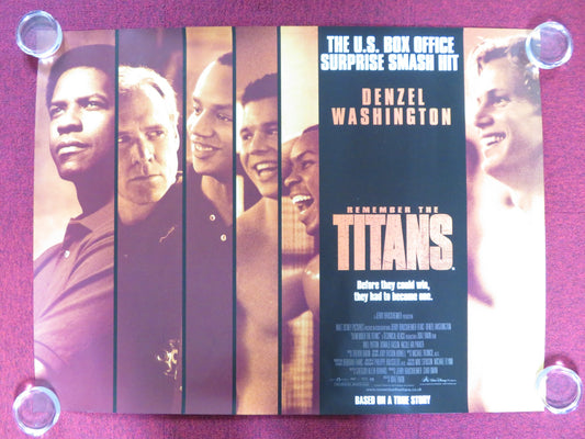 REMEMBER THE TITANS UK QUAD (30"x 40") ROLLED POSTER DENZEL WASHINGTON 2000