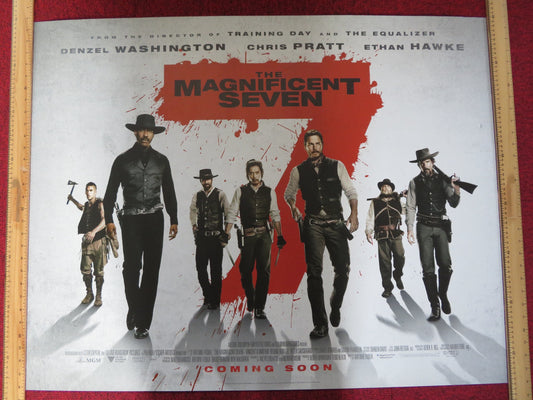 THE MAGNIFICENT SEVEN UK QUAD (30"x 40") ROLLED POSTER DENZEL WASHINGTON 2016