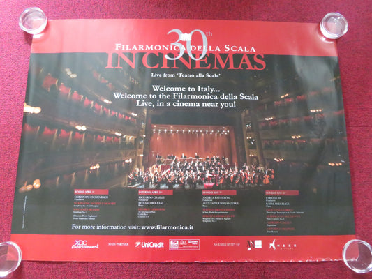 FILARMONICA DELLA SCALA IN CINEMAS 30TH ANNIVERSARY UK QUAD ROLLED POSTER 2012