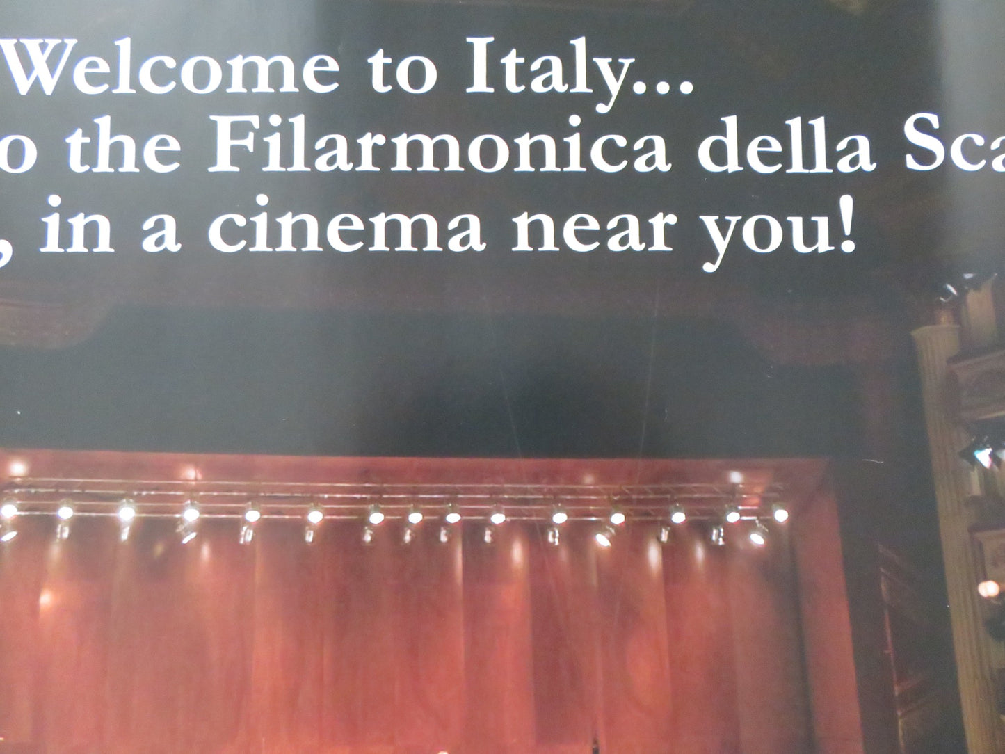 FILARMONICA DELLA SCALA IN CINEMAS 30TH ANNIVERSARY UK QUAD ROLLED POSTER 2012