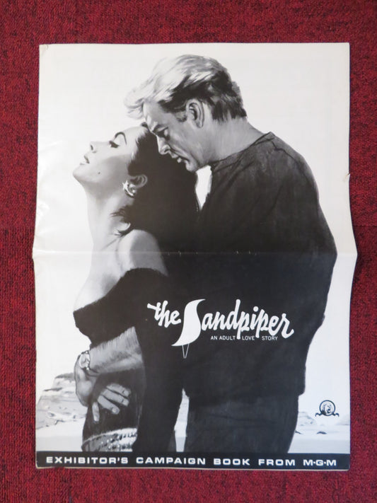 THE SANDPIPER UNCUT MGM FOLDED PRESS BOOK ELIZABETH TAYLOR RICHARD BURTON 1965