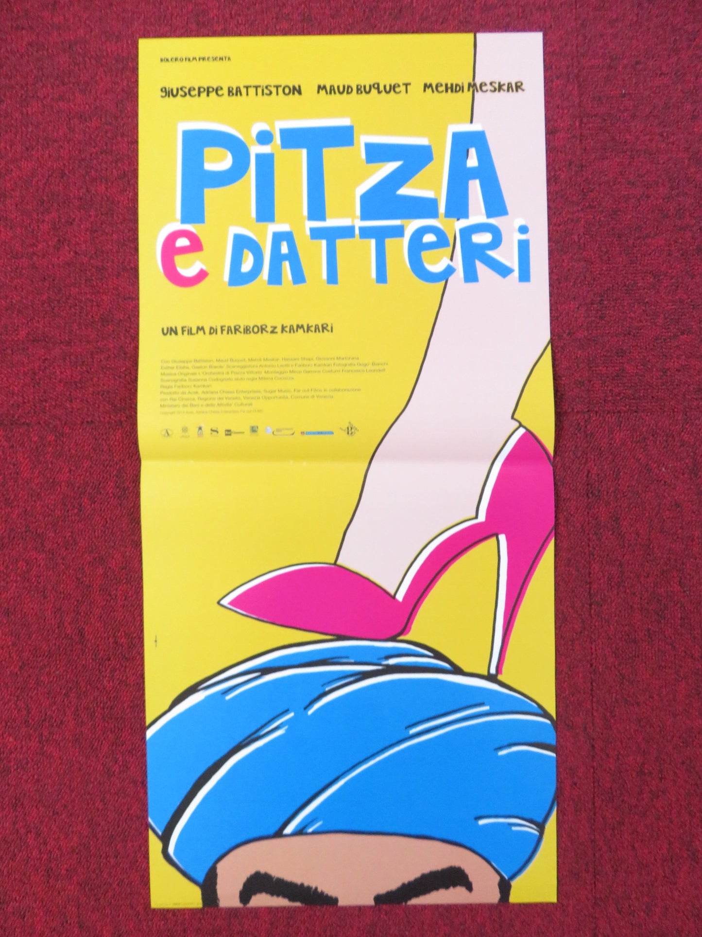 PITZA E DATTERI ITALIAN LOCANDINA POSTER GUISEPPE BATTISTON MAUD BUQUET 2015