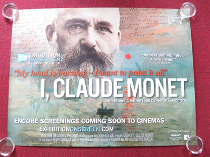 EXHIBITION ON SCREEN: I CLAUDE MONET - B UK QUAD (30"x 40") ROLLED POSTER 2017