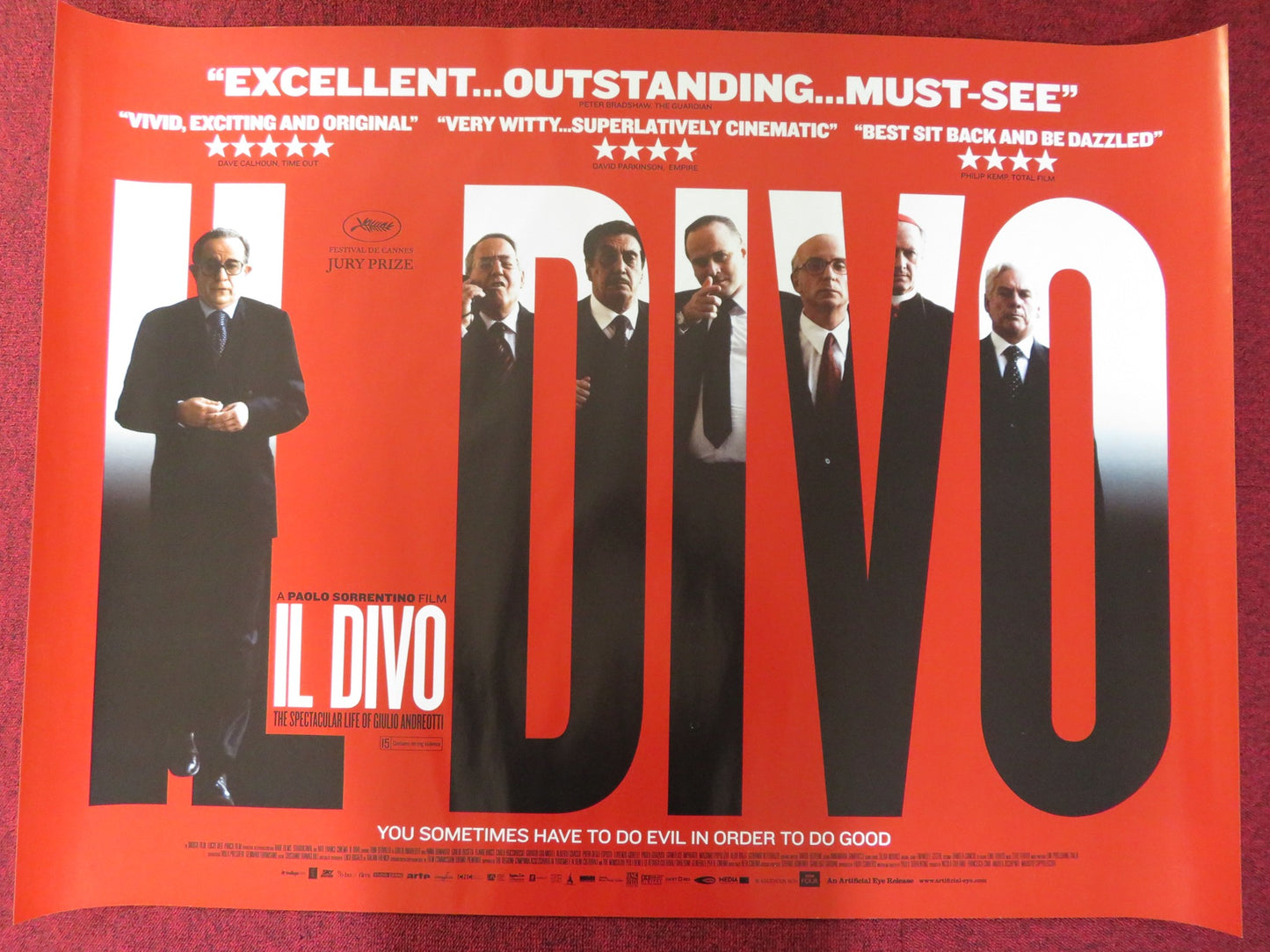 IL DIVO UK QUAD (30"x 40") ROLLED POSTER TONI SERVILLO ANNA BONAIUTO 2008