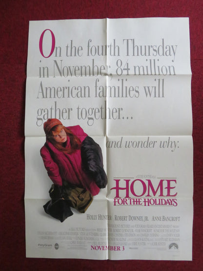 HOME FOR THE HOLIDAYS FOLDED US ONE SHEET POSTER HOLLY HUNTER R. DOWNEY JR. 1995