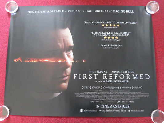 FIRST REFORMED UK QUAD ROLLED POSTER PAUL SCHRADER ETHAN HAWKE A. SEYFRIED 2017