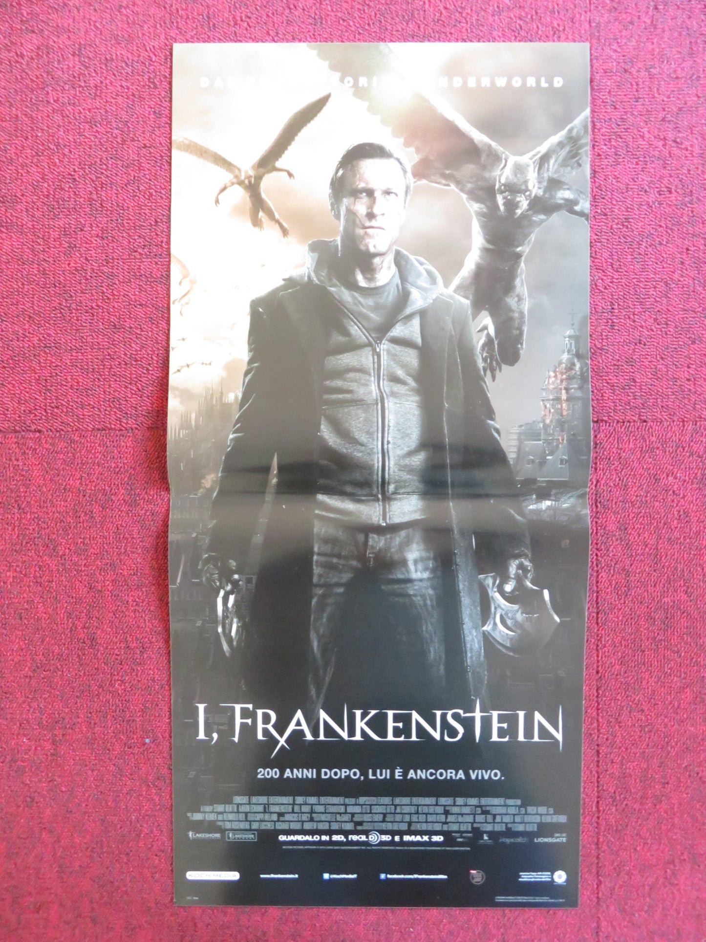 I, FRANKENSTEIN ITALIAN LOCANDINA POSTER AARON ECKHART BILL NIGHY 2014