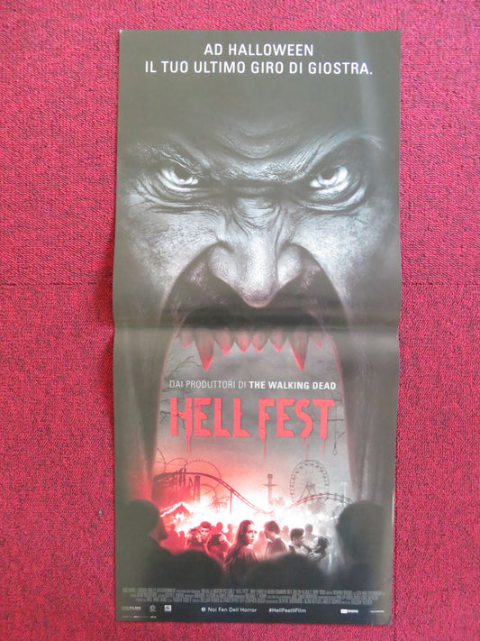 HELL FEST ITALIAN LOCANDINA POSTER AMY FORSYTH REIGN EDWARDS 2018