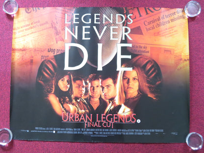 URBAN LEGENDS: FINAL CUT UK QUAD (30"x 40") ROLLED POSTER JENNIFER MORRISON 2000