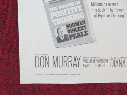 ONE MAN'S WAY US HALF SHEET (22"x 28") POSTER DON MURRAY DIANA HYLAND 1964