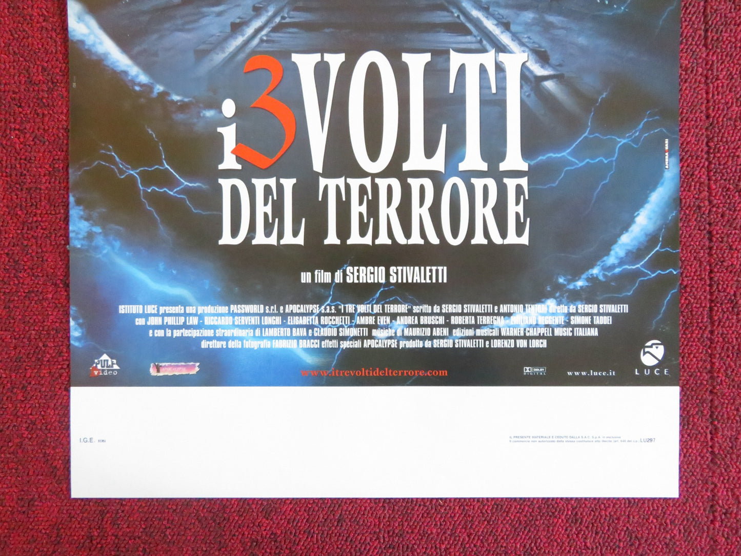 THE THREE FACES OF TERROR ITALIAN LOCANDINA POSTER SERGIO STIVALETTI 2004