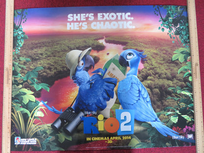 RIO 2 - A UK QUAD (30"x 40") ROLLED POSTER JAKE T. AUSTIN CARLINHOS BROWN 2014