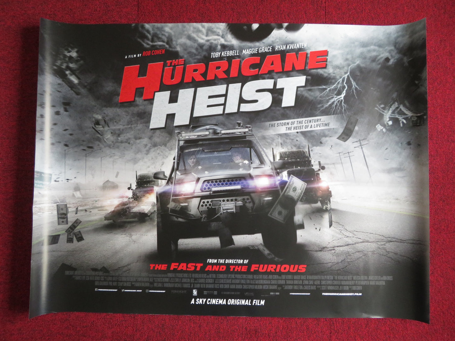 THE HURRICANE HEIST UK QUAD (30"x 40") ROLLED POSTER TOBY KEBBELL 2018