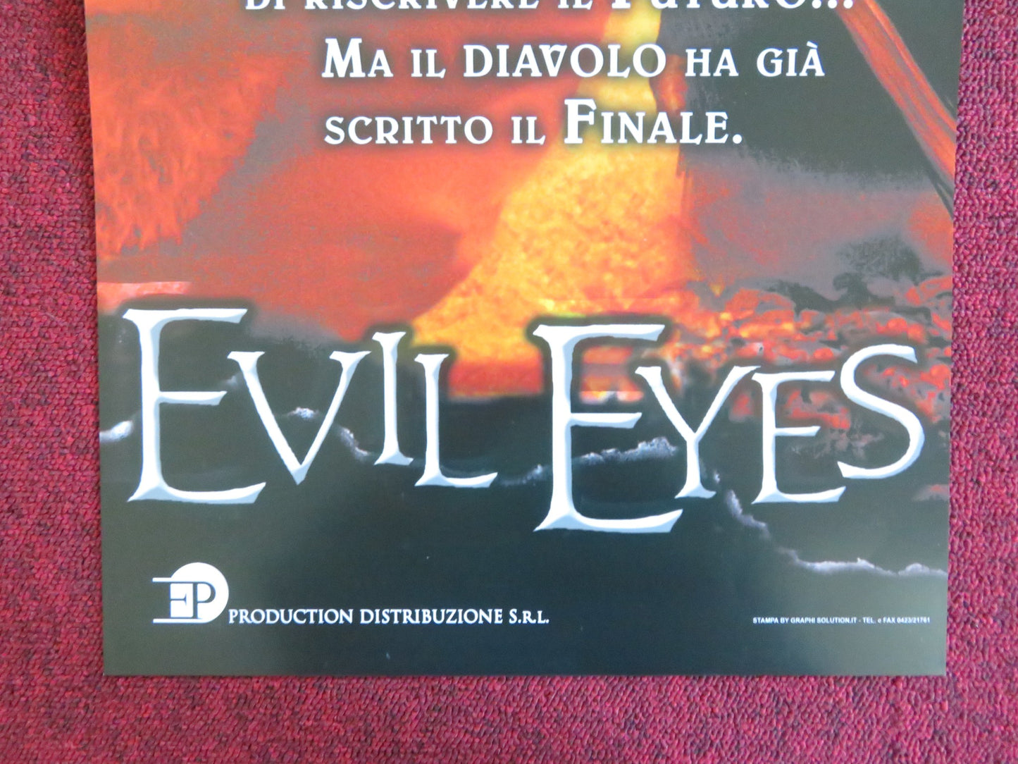 EVIL EYES ITALIAN LOCANDINA POSTER ADAM BALDWIN UDO KIER 2004