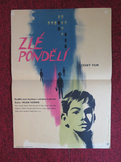 ZLE PONDELI / Tragic Monday CZECH POSTER MILAN VOSMIK 1960