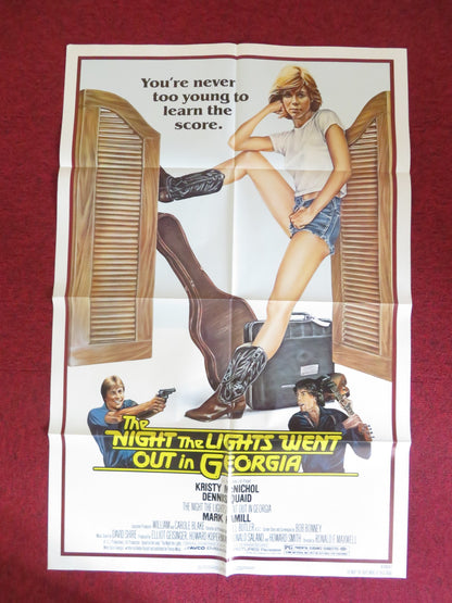 THE NIGHT THE LIGHTS WENT OUT IN GEORGIA FOLDED US ONE SHEET POSTER 1981