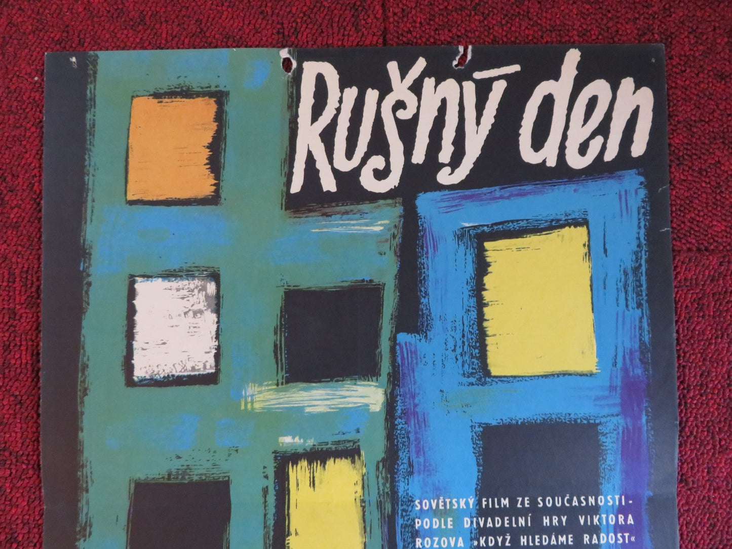 RUSNY DEN  / SHUMMYY DEN CZECH POSTER GEORGIJ NATANSON ANATOLIJ EFROS 1961