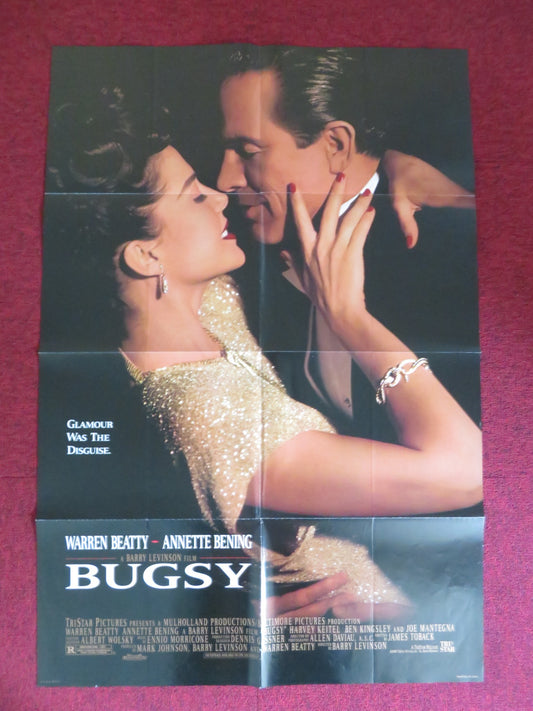 BUGSY FOLDED US ONE SHEET POSTER WARREN BEATTY ANNETTE BENING 1991