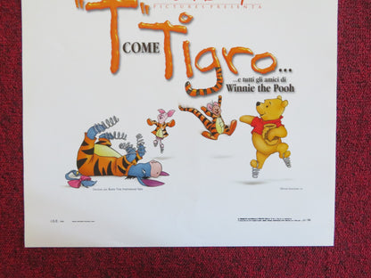 THE TIGGER MOVIE ITALIAN LOCANDINA POSTER JIM CUMMINGS NIKITA HOPKINS 2000