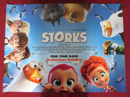 STORKS UK QUAD (30"x 40") ROLLED POSTER ANDY SAMBERG KATIE CROWN 2016