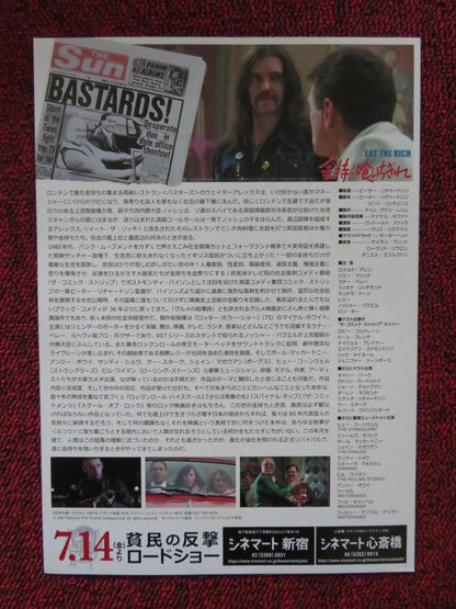 EAT THE RICH JAPANESE CHIRASHI (B5) POSTER COMIC STRIP PRESENTS LEMMY 1987