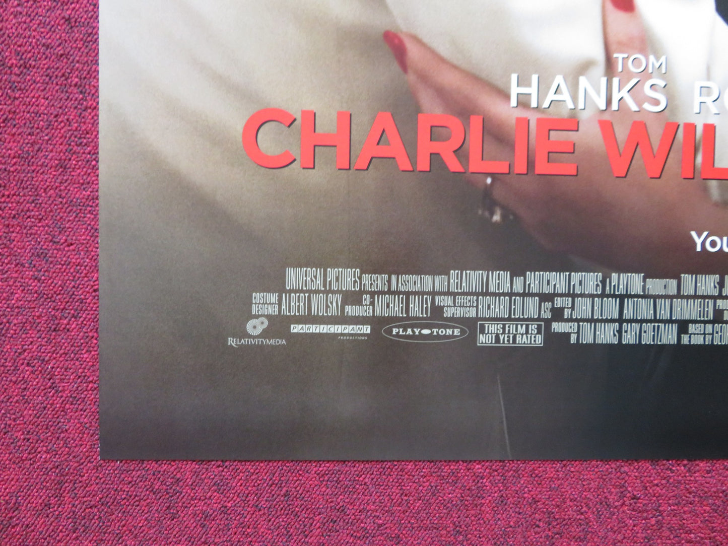 CHARLIE WILSON'S WAR US ONE SHEET ROLLED POSTER TOM HANKS JULIA ROBERTS 2007