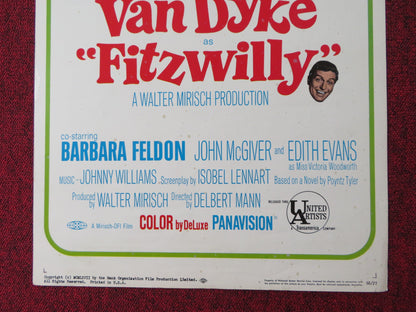 FITZWILLY US INSERT (14"x 36") POSTER DICK VAN DYKE BARBARA FELDON 1967