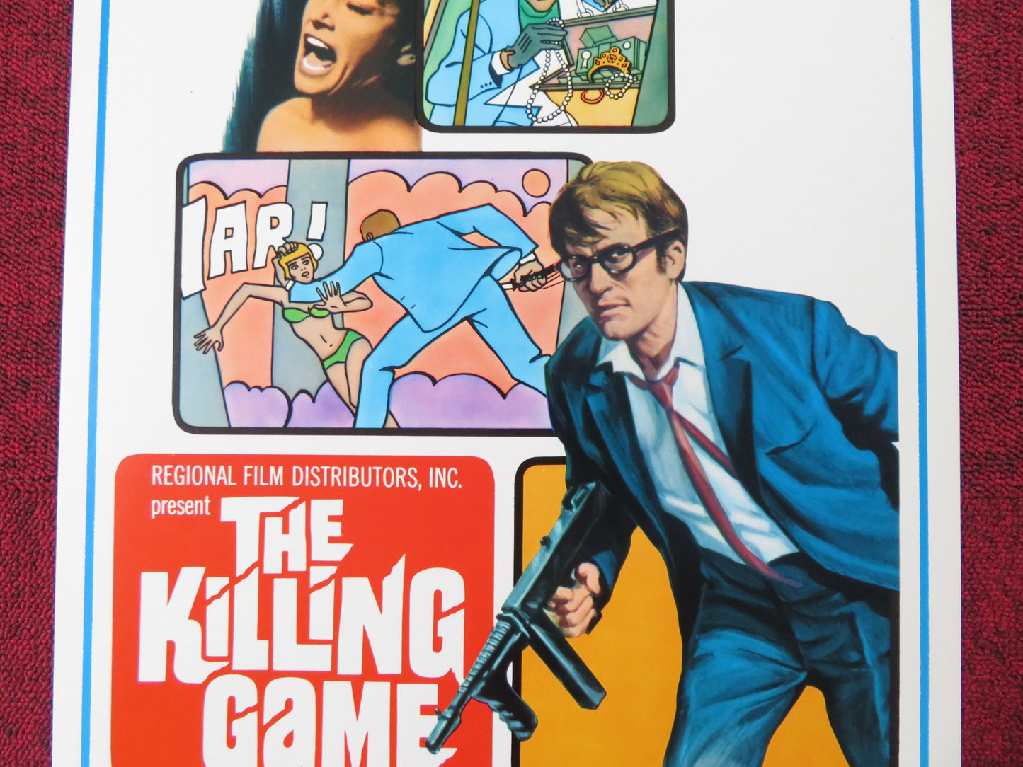 THE KILLING GAME US INSERT (14"x 36") POSTER JEAN-PIERRE CASSEL AUGER 1968