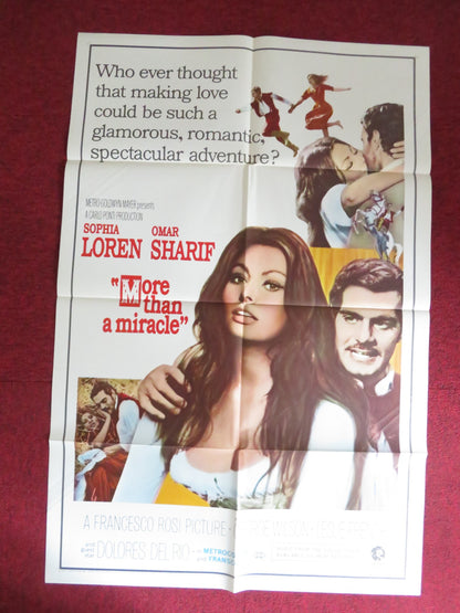 MORE THAN A MIRACLE FOLDED US ONE SHEET POSTER SOPHIA LOREN OMAR SHARIF 1967