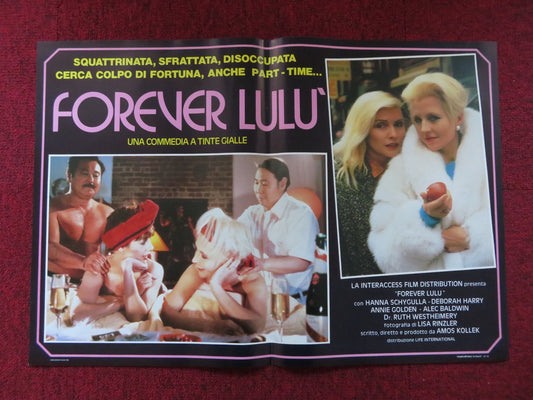 FOREVER LULU - A ITALIAN FOTOBUSTA POSTER DEBBIE HARRY ALEC BALDWIN 1986