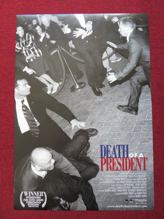 DEATH OF A PRESIDENT US ONE SHEET ROLLED POSTER HEND AYOUB BECKY ANN BAKER 2006