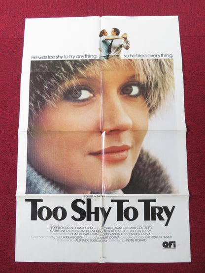 TOO SHY TO TRY FOLDED US ONE SHEET POSTER PIERRE RICHARD ALDO MACCIONE 1978