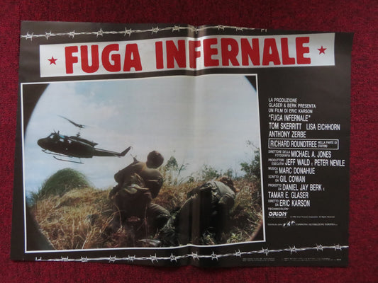 FUGA INFERNALE - A ITALIAN FOTOBUSTA POSTER TOM SKERRITT LISA EICHHORN 1986