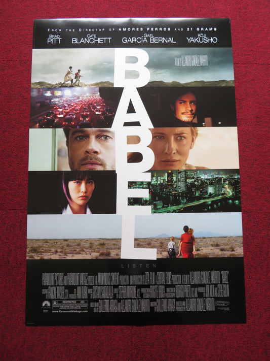 BABEL US ONE SHEET ROLLED POSTER BRAD PITT CATE BLANCHETT 2006