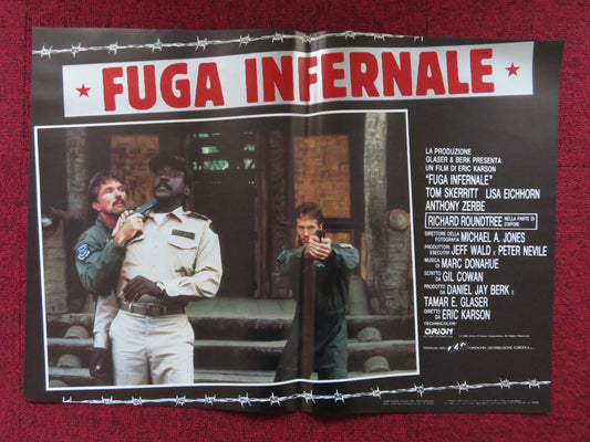 FUGA INFERNALE - D ITALIAN FOTOBUSTA POSTER TOM SKERRITT LISA EICHHORN 1986