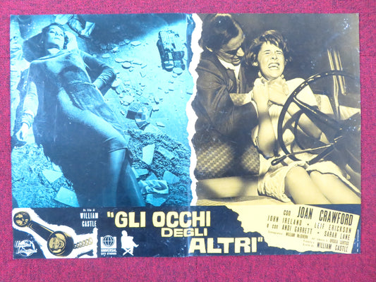 I SAW WHAT YOU DID - G ITALIAN FOTOBUSTA POSTER JOAN CRAWFORD JOHN IRELAND 1965