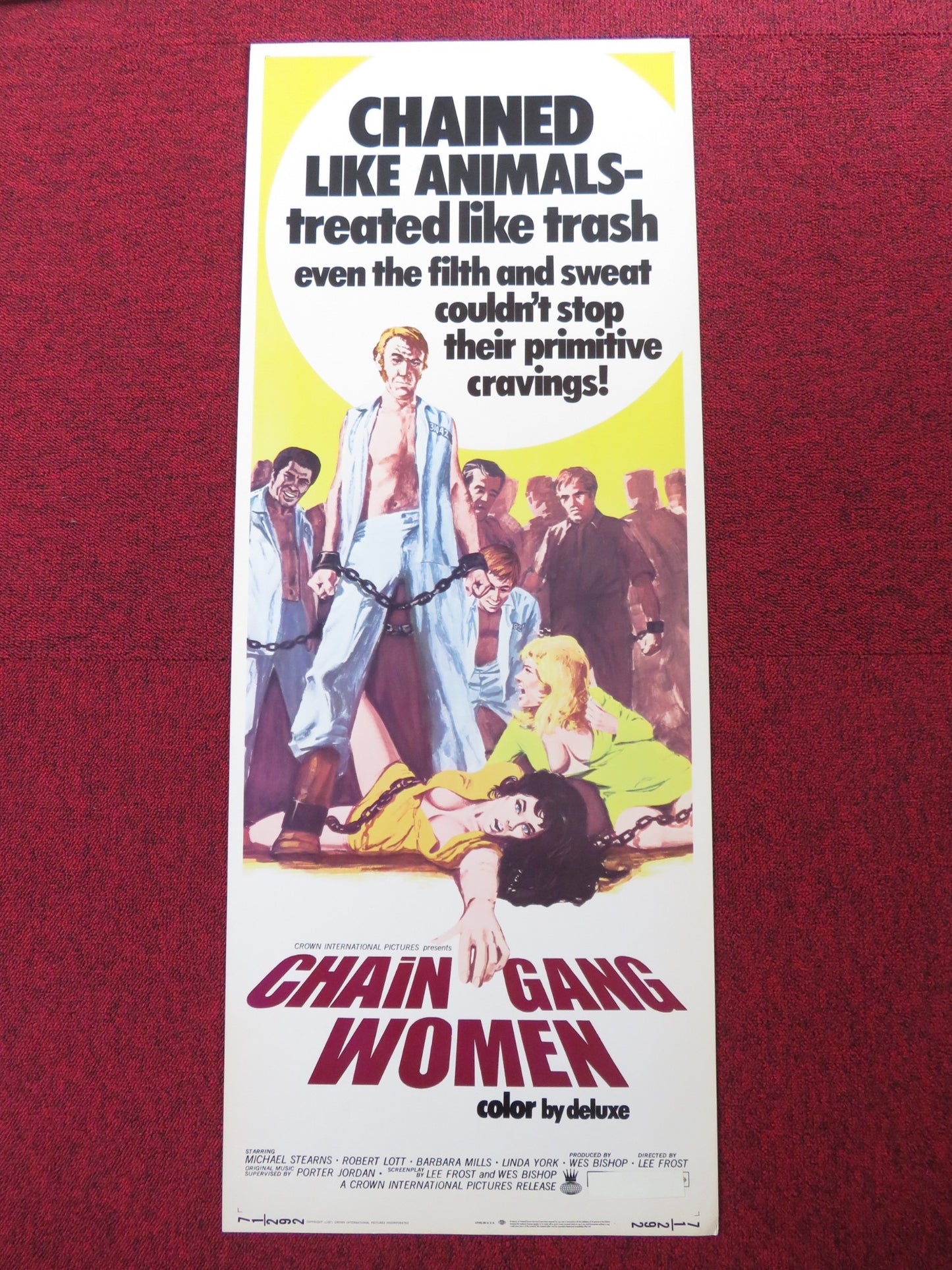 CHAIN GANG WOMEN US INSERT (14"x 36") POSTER MICHAEL STEARNS ROBERT LOTT 1971