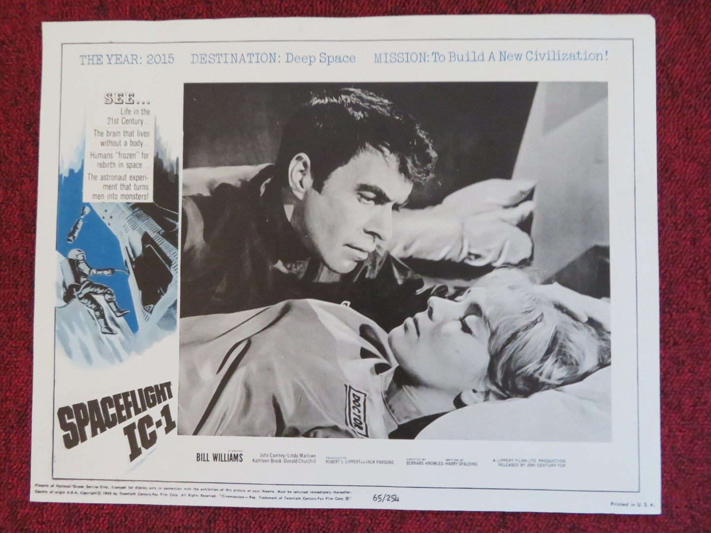 SPACEFLIGHT IC-1: AN ADVENTURE IN SPACE US LOBBY CARD  FULL SET B. WILLIAMS 1965