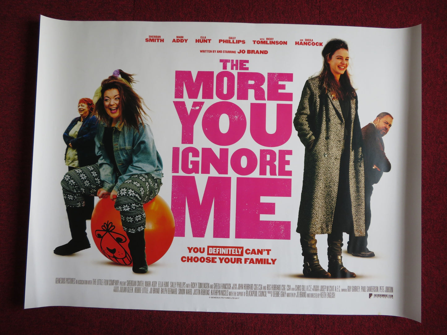 THE MORE YOU IGNORE ME UK QUAD (30"x 40") ROLLED POSTER SHERIDAN SMITH 2018