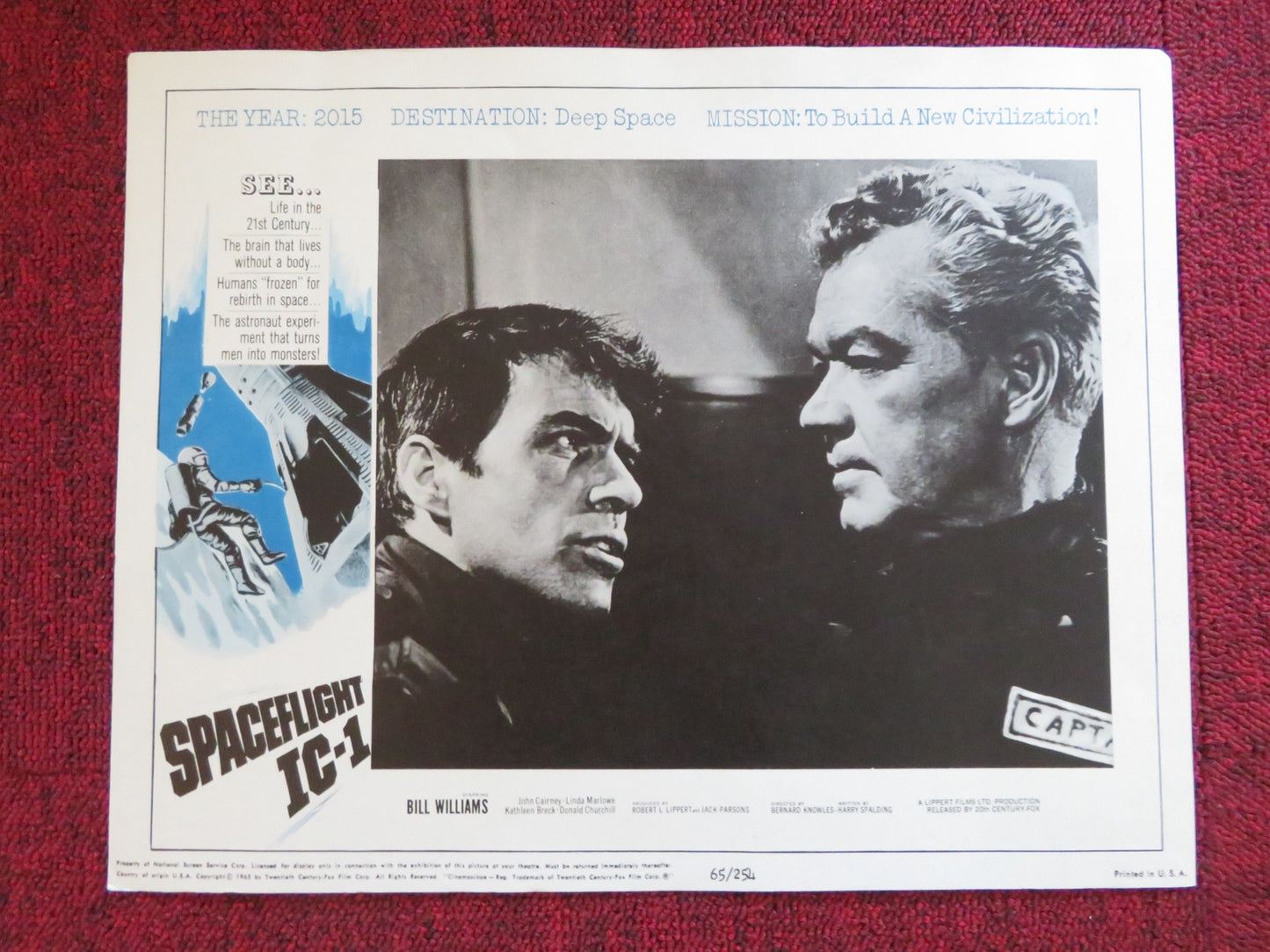 SPACEFLIGHT IC-1: AN ADVENTURE IN SPACE US LOBBY CARD  FULL SET B. WILLIAMS 1965