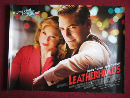 LEATHERHEADS UK QUAD (30"x 40") ROLLED POSTER GEORGE CLOONEY RENEE ZELWEGER 2008