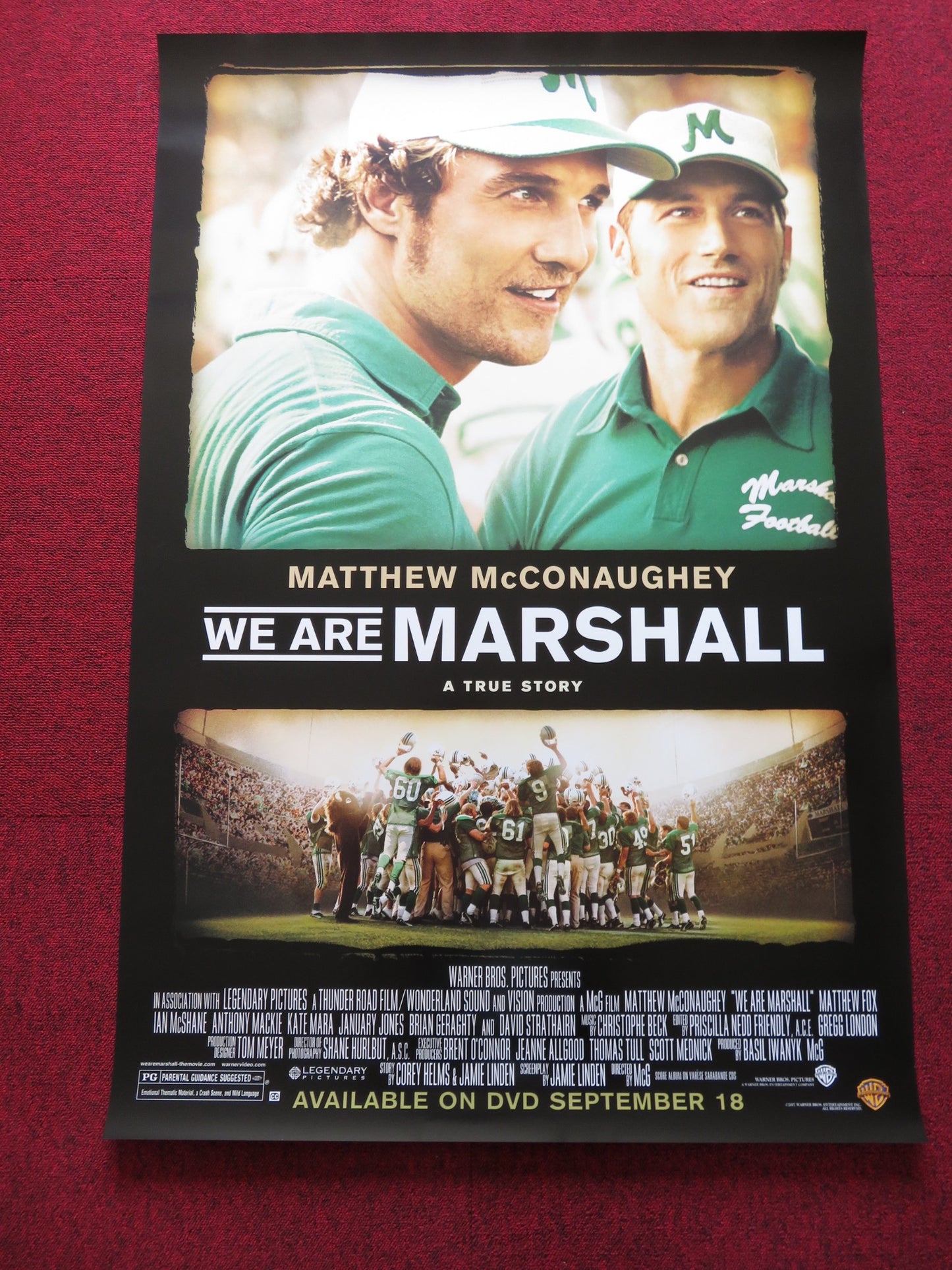 WE ARE MARSHALL US ONE SHEET ROLLED POSTER MATTHEW MCCONAUGHEY MATTHEW FOX 2006