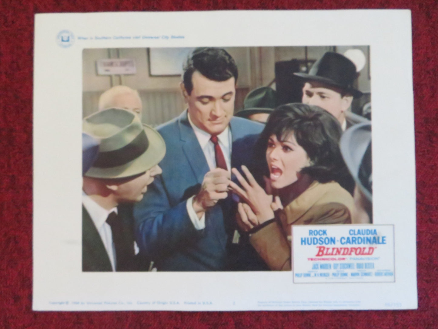 BLINDFOLD US LOBBY CARD FULL SET ROCK HUDSON CLAUDIA CARDINALE 1966