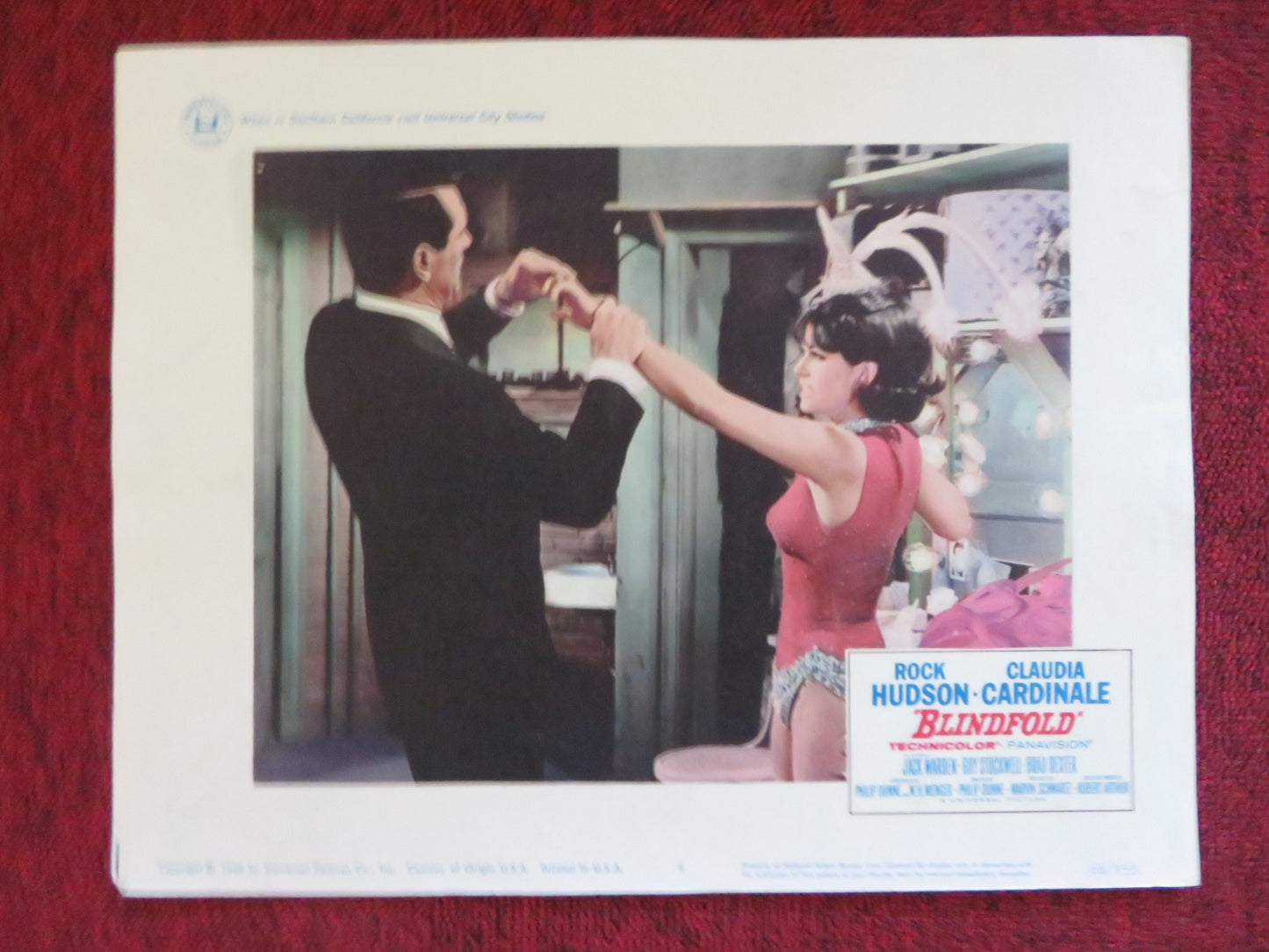 BLINDFOLD US LOBBY CARD FULL SET ROCK HUDSON CLAUDIA CARDINALE 1966