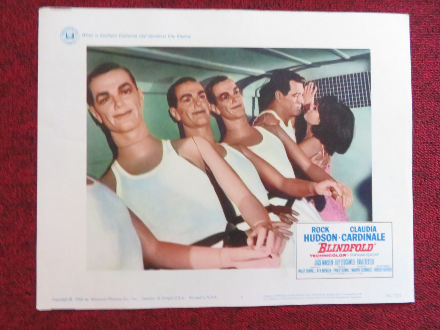 BLINDFOLD US LOBBY CARD FULL SET ROCK HUDSON CLAUDIA CARDINALE 1966