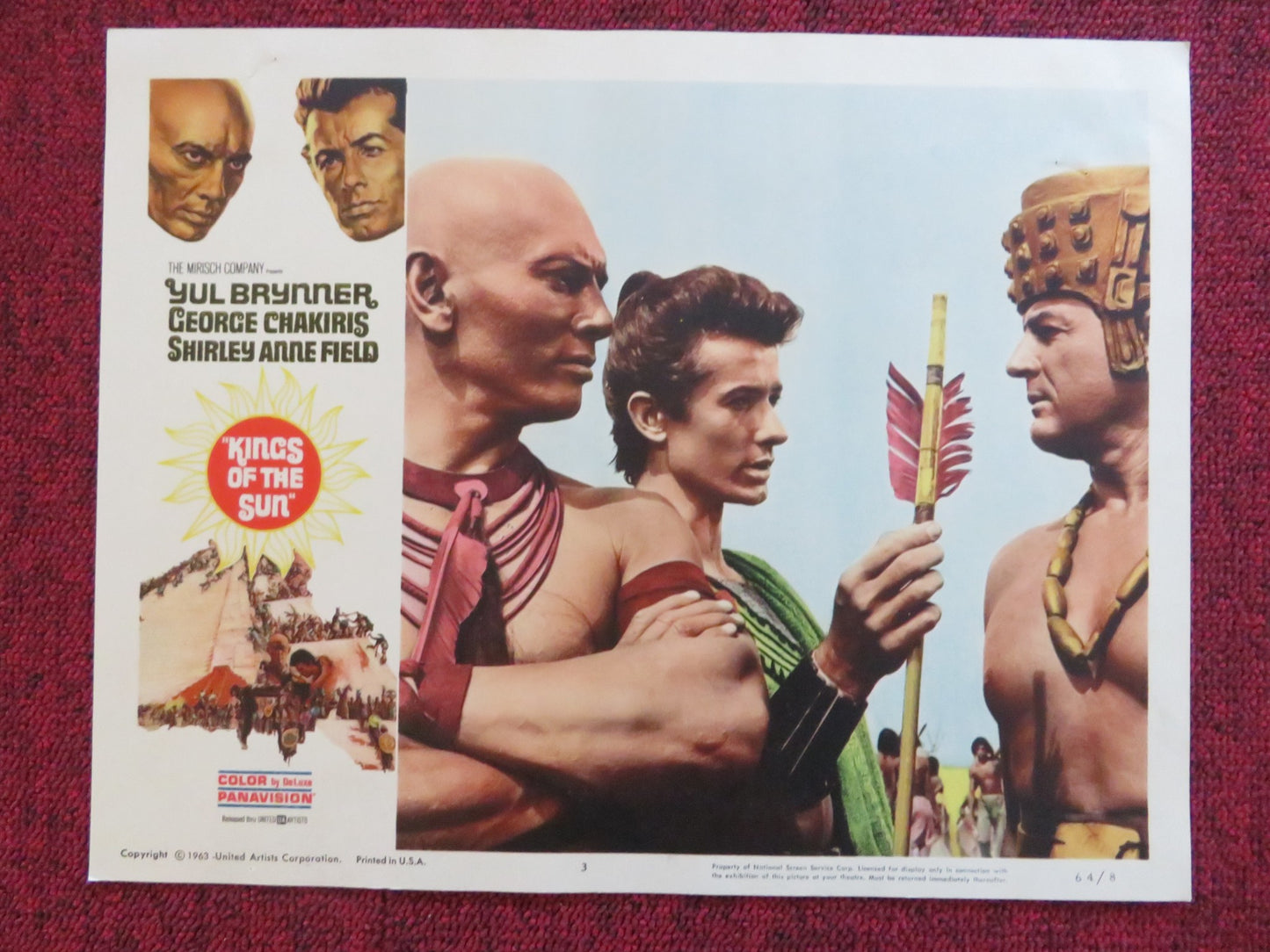 KINGS OF THE SUN US LOBBY CARD FULL SET YUL BRYNNER GEORGE CHAKIRIS 1963