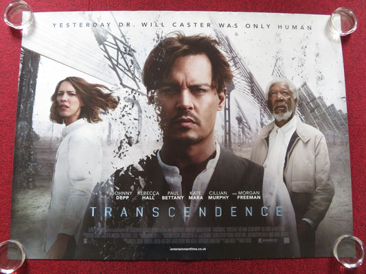 TRANSCENDENCE UK QUAD ROLLED POSTER JOHNNY DEPP REBECCA HALL 2014