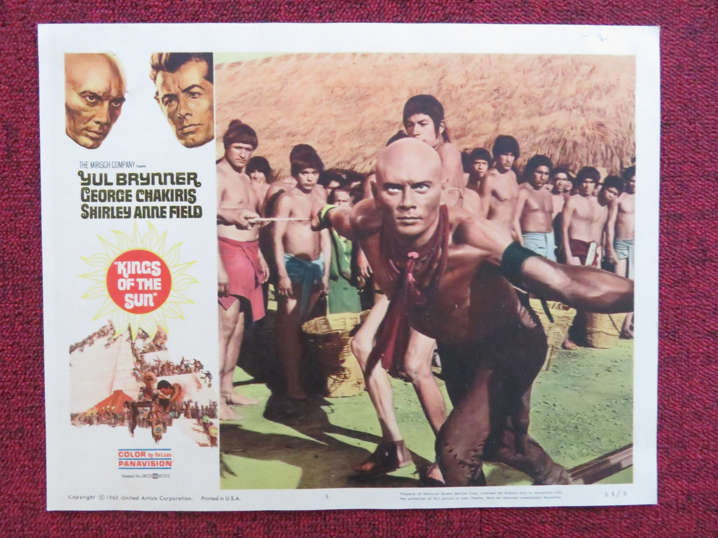 KINGS OF THE SUN US LOBBY CARD FULL SET YUL BRYNNER GEORGE CHAKIRIS 1963